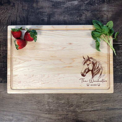 Horse Custom Cutting Board Personalized Gift