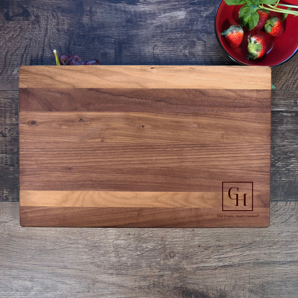 Custom Walnut Cutting Board 17 x 11 x 1 for Grady Hunt PLLC