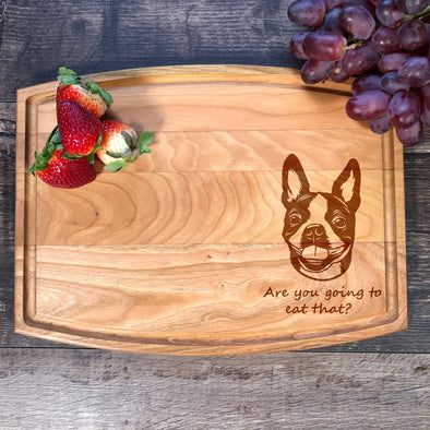 Boston Terrier Personalized Cutting Board. Dog Lover Gift.