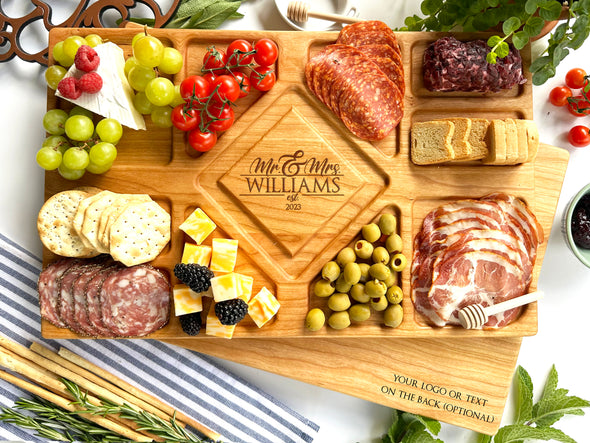Custom Charcuterie Board. Wedding Gift. Cheese Board. Custom Plank. Ch114