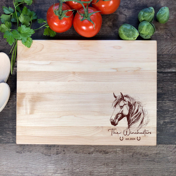 Horse Custom Cutting Board Personalized Gift