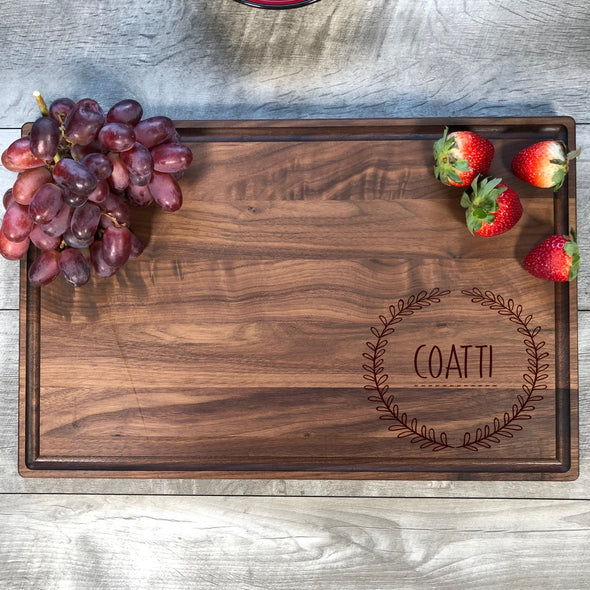 Engraved Cutting Board. Customized M18
