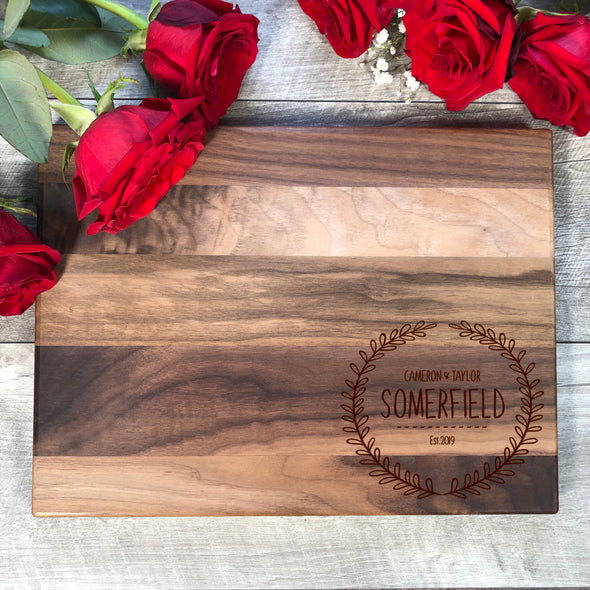 Engraved Cutting Board. Customized M18