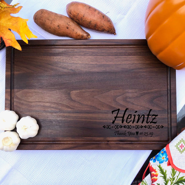 Customized Board. Family Name. Wood Cutting Board. M7