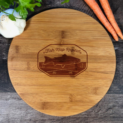 Fish Nap Repeat Cutting Board. M62