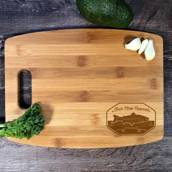 Fish Nap Repeat Cutting Board. M62