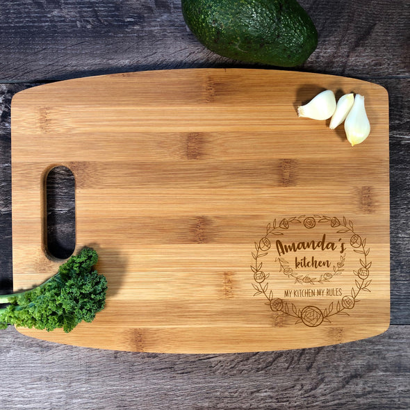 My Kitchen My Rules Custom Cutting Board. M17