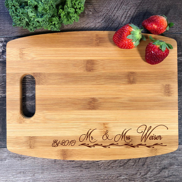 Bamboo Cutting Board. Personalized Gift M3