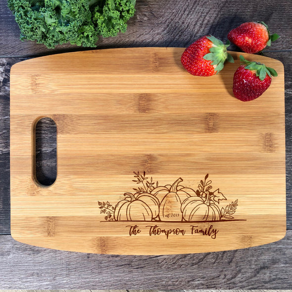 Thanksgiving Cutting Board. Customized. Cheese Board. Pumpkin. M54