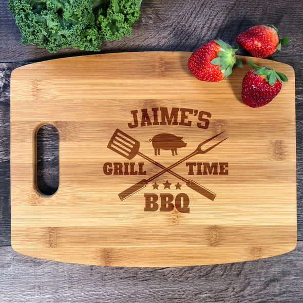 Custom Cutting Board. Grill Time BBQ. M40