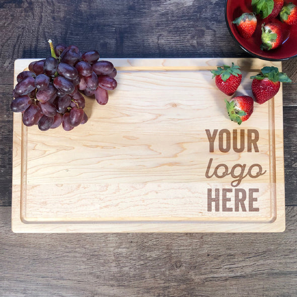 Your Logo Here. Wood Cutting Board. Personalized Board. M35