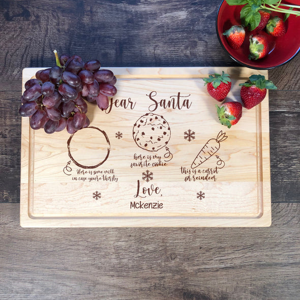 Dear Santa. Christmas Board. Milk for Santa. Custom Names. M71