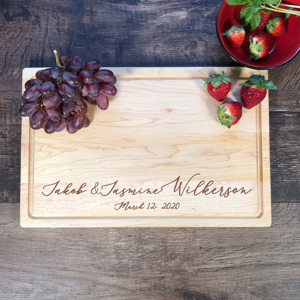 Customized Wood Cutting Board. Wedding Gift. M6