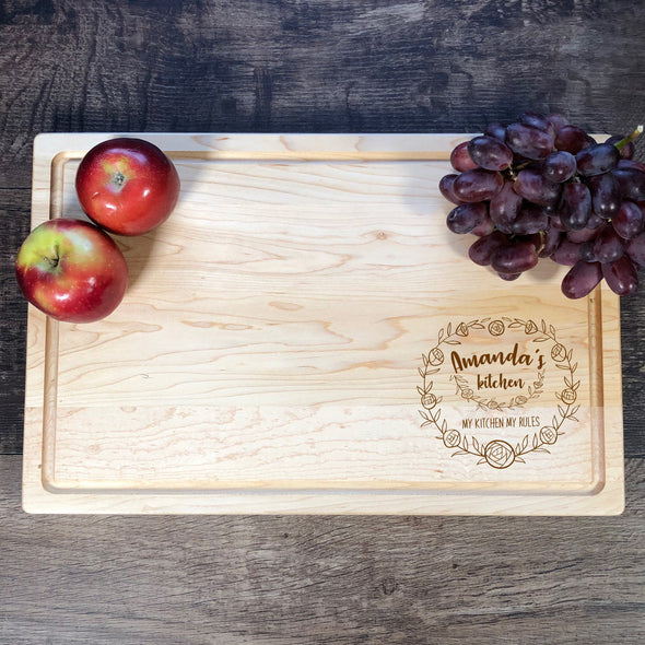 My Kitchen My Rules Custom Cutting Board. M17