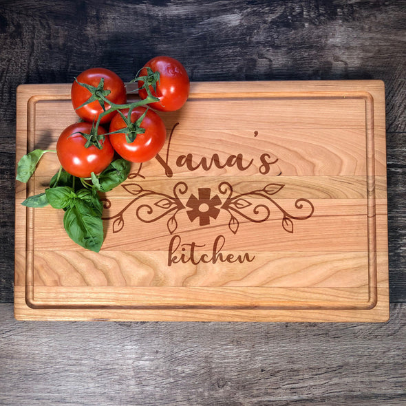 Nana's Kitchen. Engraved Cutting Board. Grandma. Granny. Mommy. Custom Name. M49