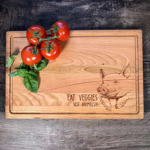 Personalized Cheese Board. Eat Veggies Not Animals M45
