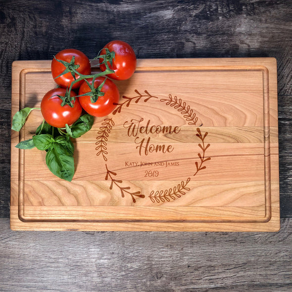 Welcome Home Custom Cutting Board. New House. Realtors Gift M27