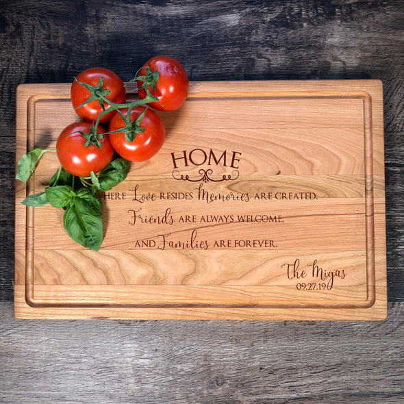 Home Is Where Memories Created. Custon Cutting Board. M55