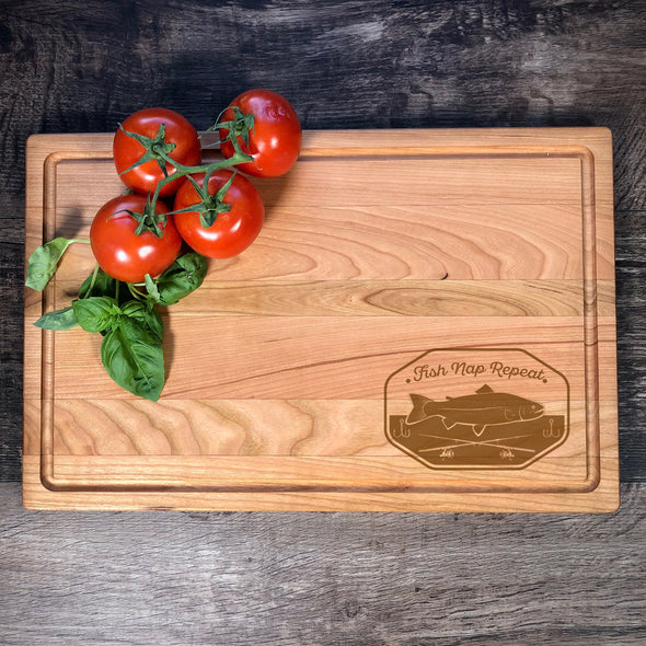 Fish Nap Repeat Cutting Board. M62
