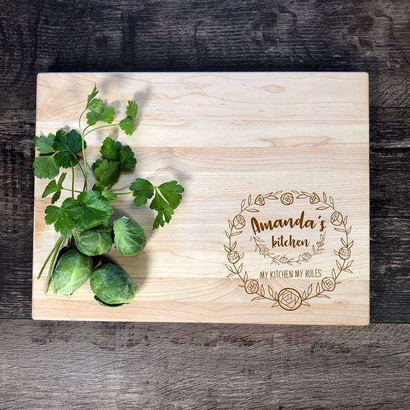 My Kitchen My Rules Custom Cutting Board. M17