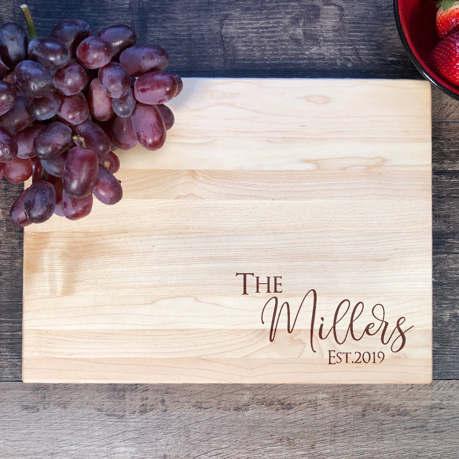 Custom Family Name Sunflower Cutting Board