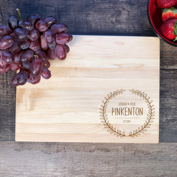 Engraved Cutting Board. Customized M18