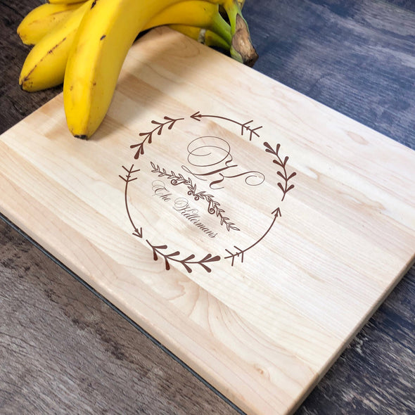 Customizable Board.  Monogram. Family Name. M26