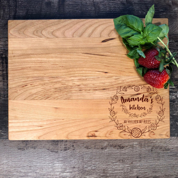 My Kitchen My Rules Custom Cutting Board. M17