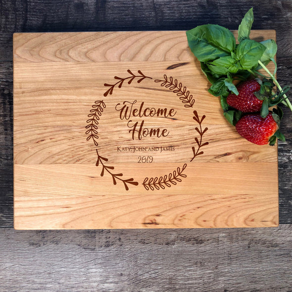 Welcome Home Custom Cutting Board. New House. Realtors Gift M27