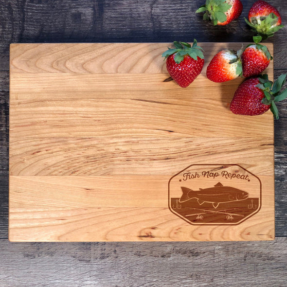 Fish Nap Repeat Cutting Board. M62