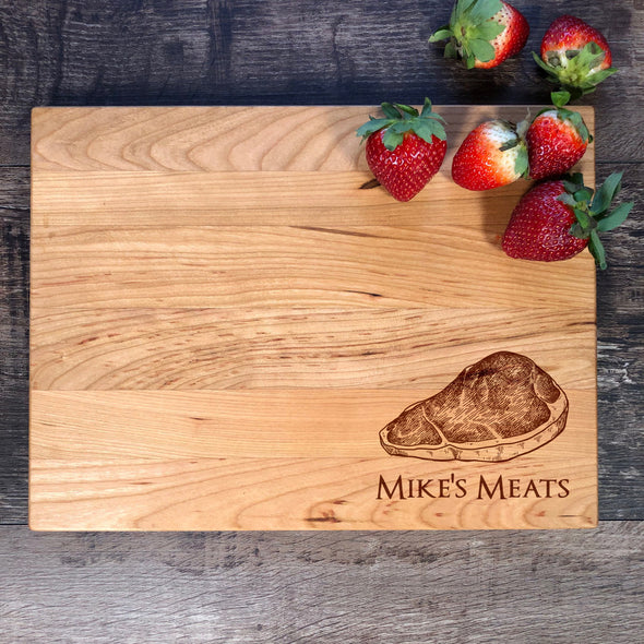 Custom Cutting Board. Gift For Dad. Wood Cutting Board. Meat. M67