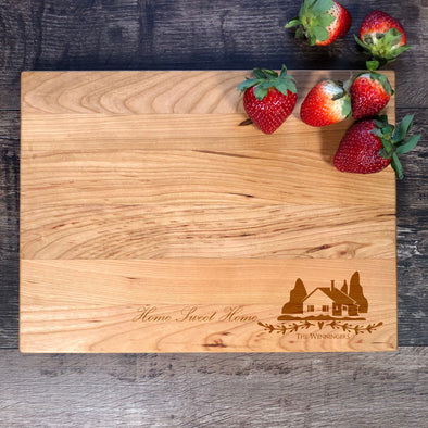 Home Sweet Home. Wood Cutting Board. Realtors Gift Customize. M20