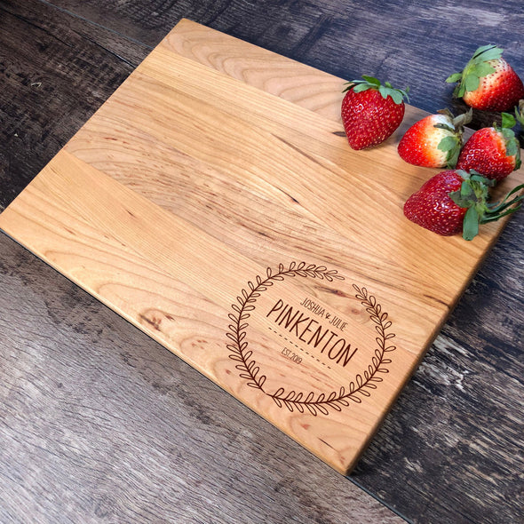 Engraved Cutting Board. Customized M18