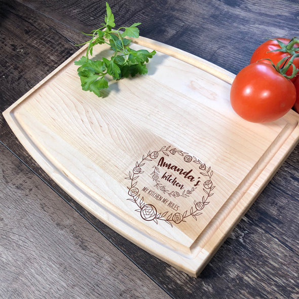 My Kitchen My Rules Custom Cutting Board. M17