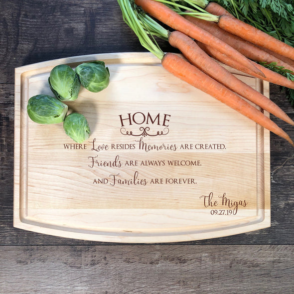Home Is Where Memories Created. Custon Cutting Board. M55