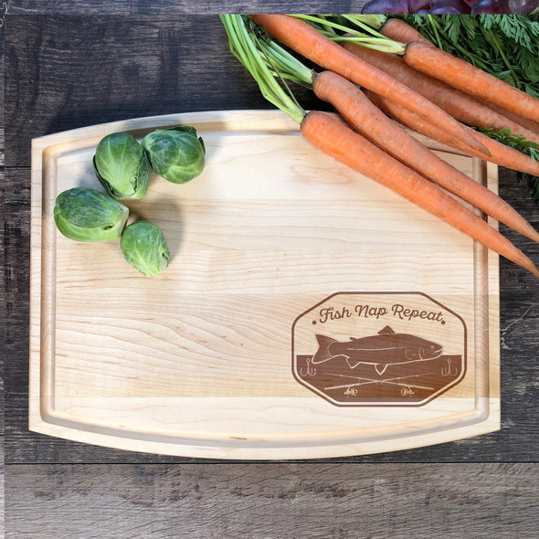Fish Nap Repeat Cutting Board. M62
