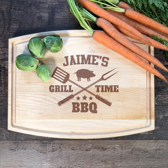 Custom Cutting Board. Grill Time BBQ. M40