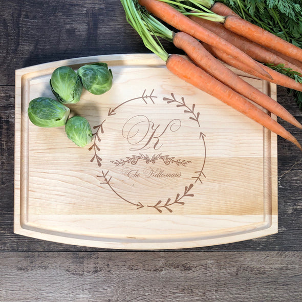 Customizable Board.  Monogram. Family Name. M26