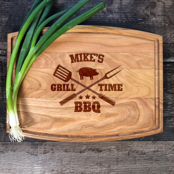 Custom Cutting Board. Grill Time BBQ. M40