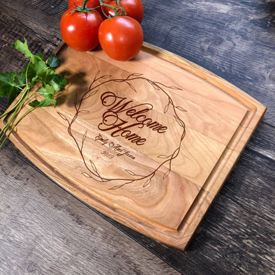 Welcome Home. Custom Cutting Board. Closing Gift. M30