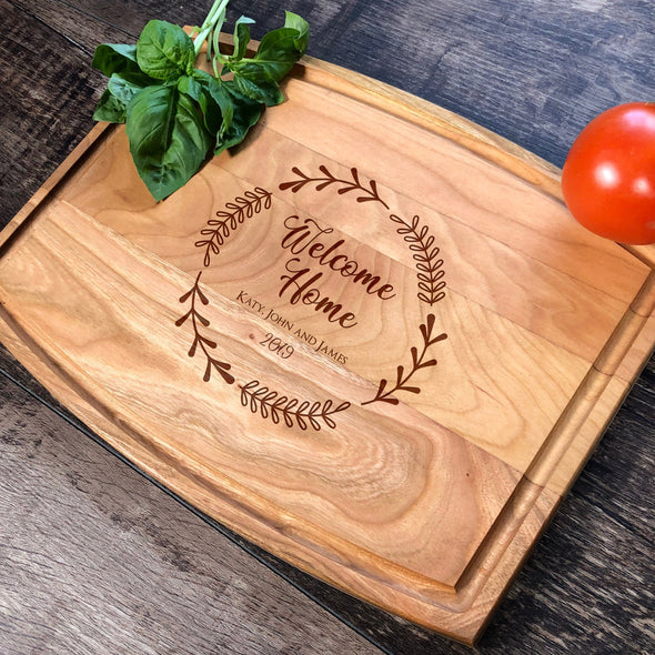 Welcome Home Custom Cutting Board. New House. Realtors Gift M27