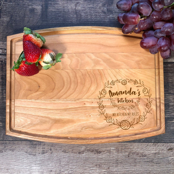 My Kitchen My Rules Custom Cutting Board. M17