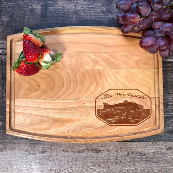 Fish Nap Repeat Cutting Board. M62