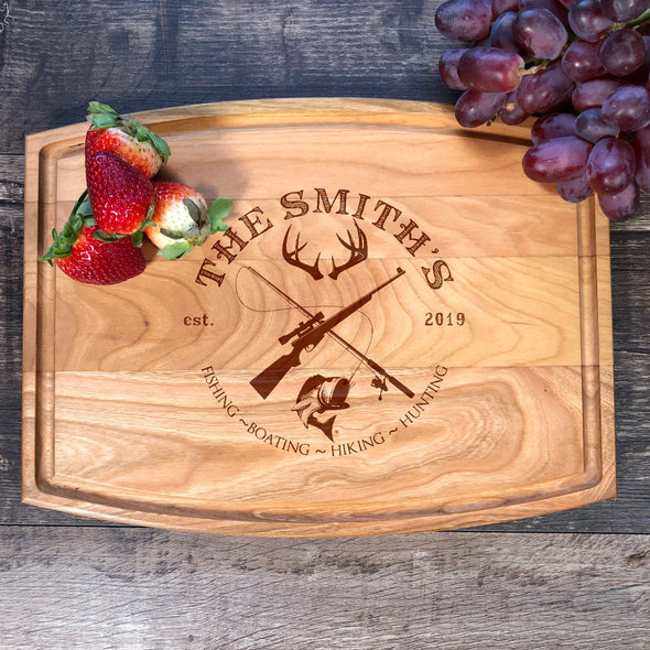 Fishing, Boating, Hiking, Hunting. Custom Cutting Board. M52