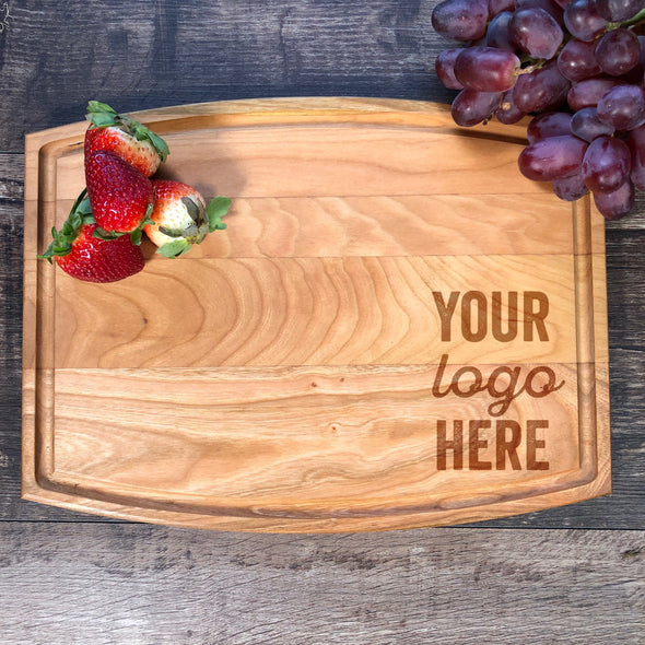 Your Logo Here. Wood Cutting Board. Personalized Board. M35