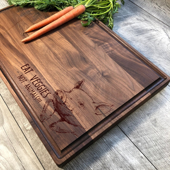 Personalized Cheese Board. Eat Veggies Not Animals M45