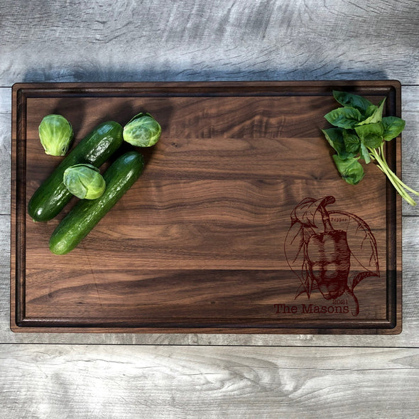 Wood Cutting Board. Peper. Customized Gift. M66