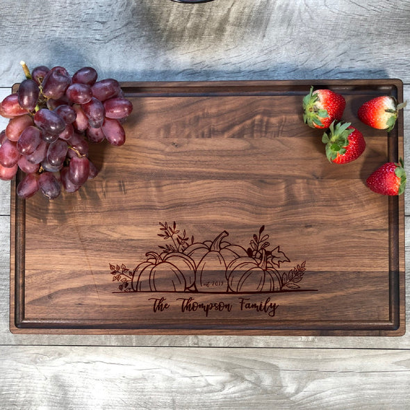 Thanksgiving Cutting Board. Customized. Cheese Board. Pumpkin. M54