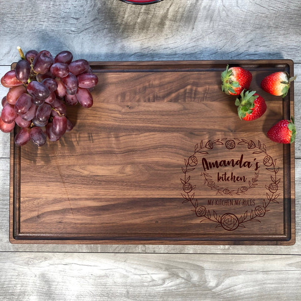 My Kitchen My Rules Custom Cutting Board. M17