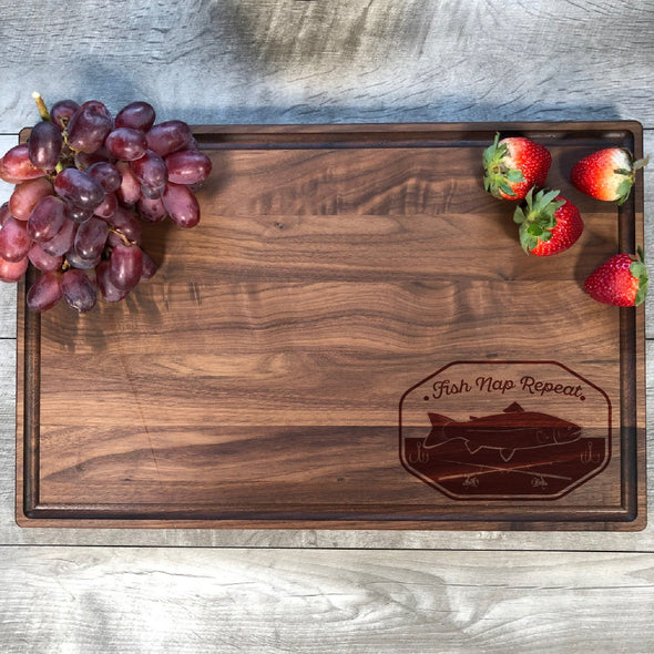 Fish Nap Repeat Cutting Board. M62